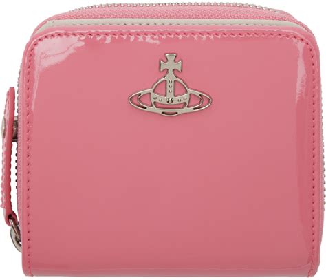 pink patent leather wallet